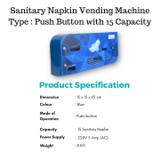 Sanitary Napkin Vending Machine (Push Button with 15 capacity)