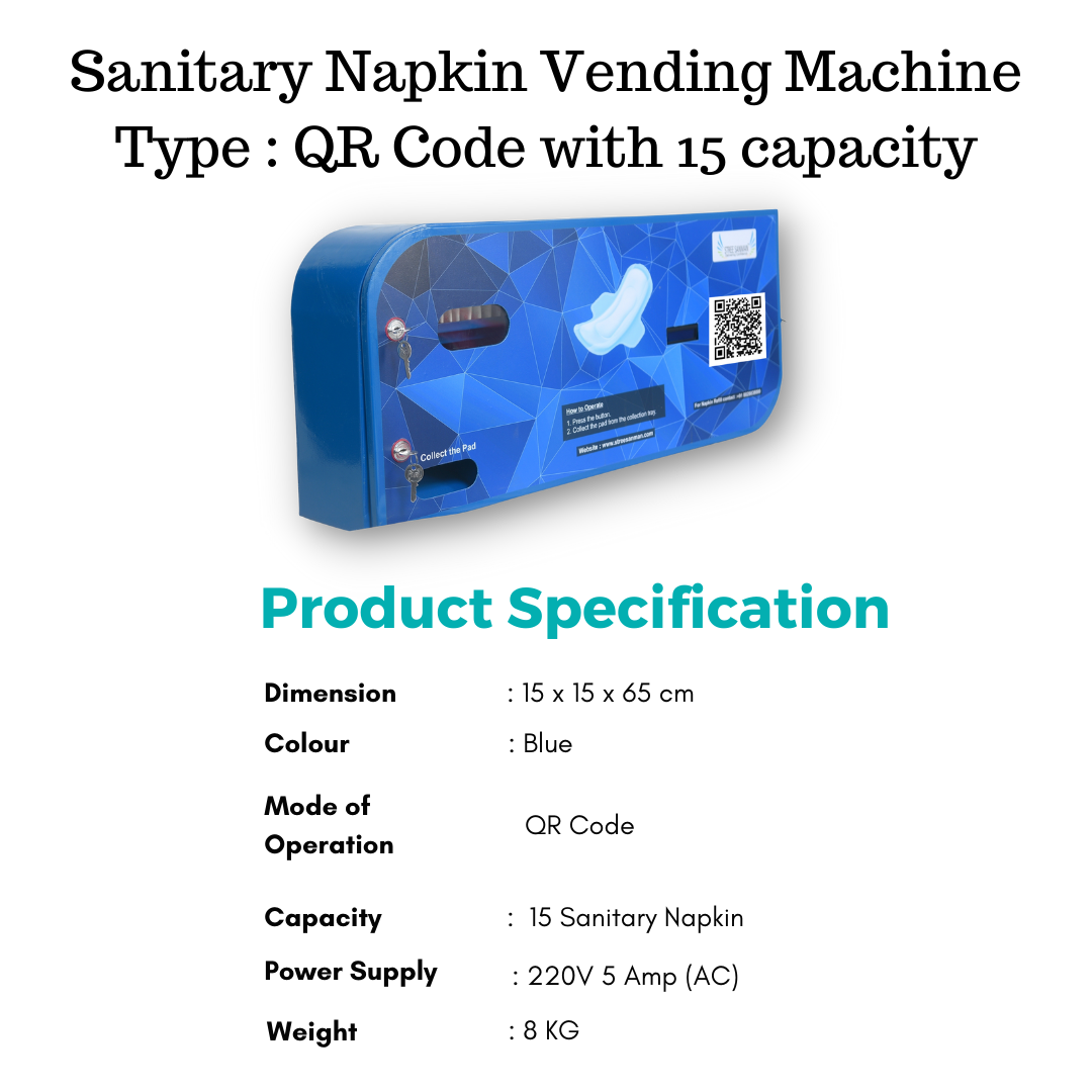 Sanitary Napkin Vending Machine (QR Code with 15 capacity)