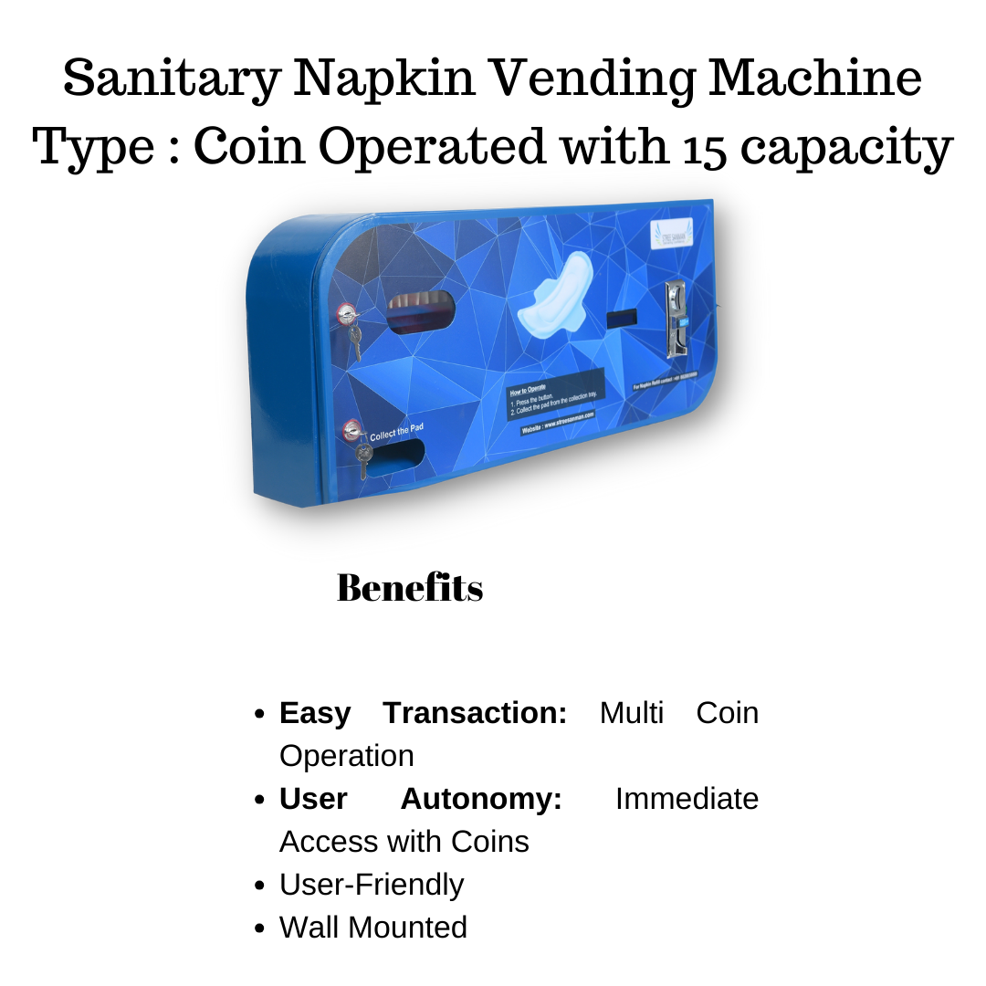 Sanitary Napkin Vending Machine (Coin operated with 15 capacity)