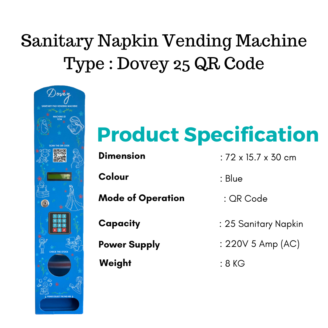 Sanitary Napkin Vending Machine (Dovey 25 QR Code)